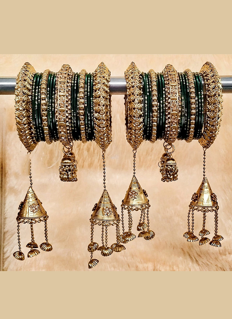 Golden latkan bangles Clearance